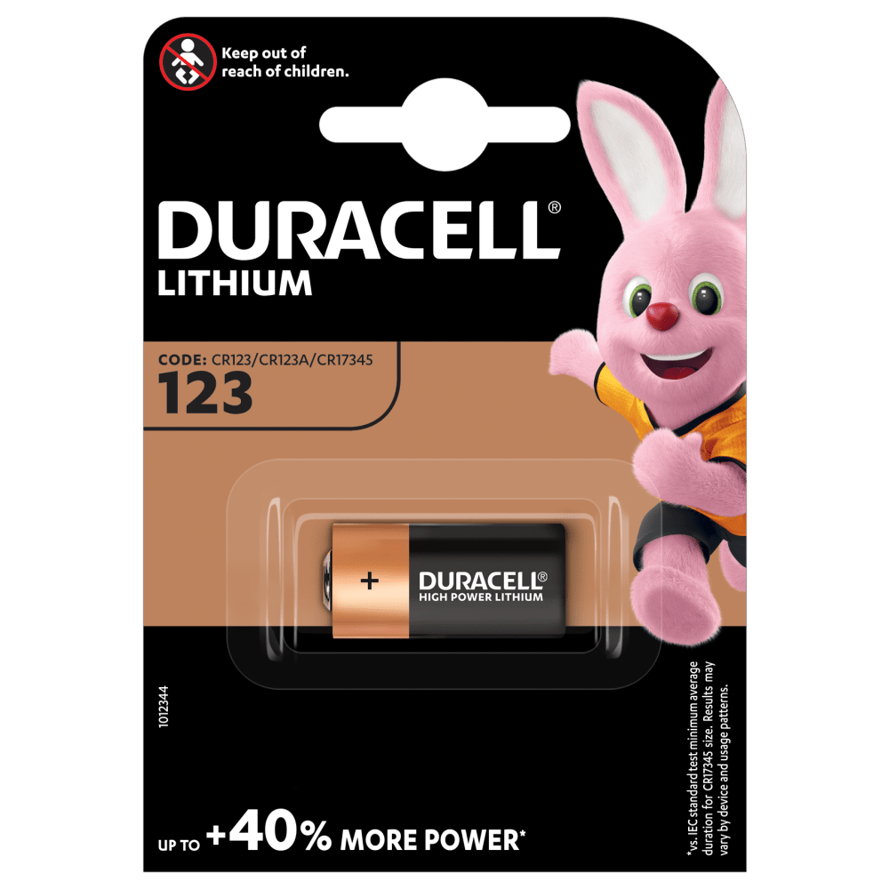 Pilas especiales Duracell de litio 123 High Power de 6V paquete