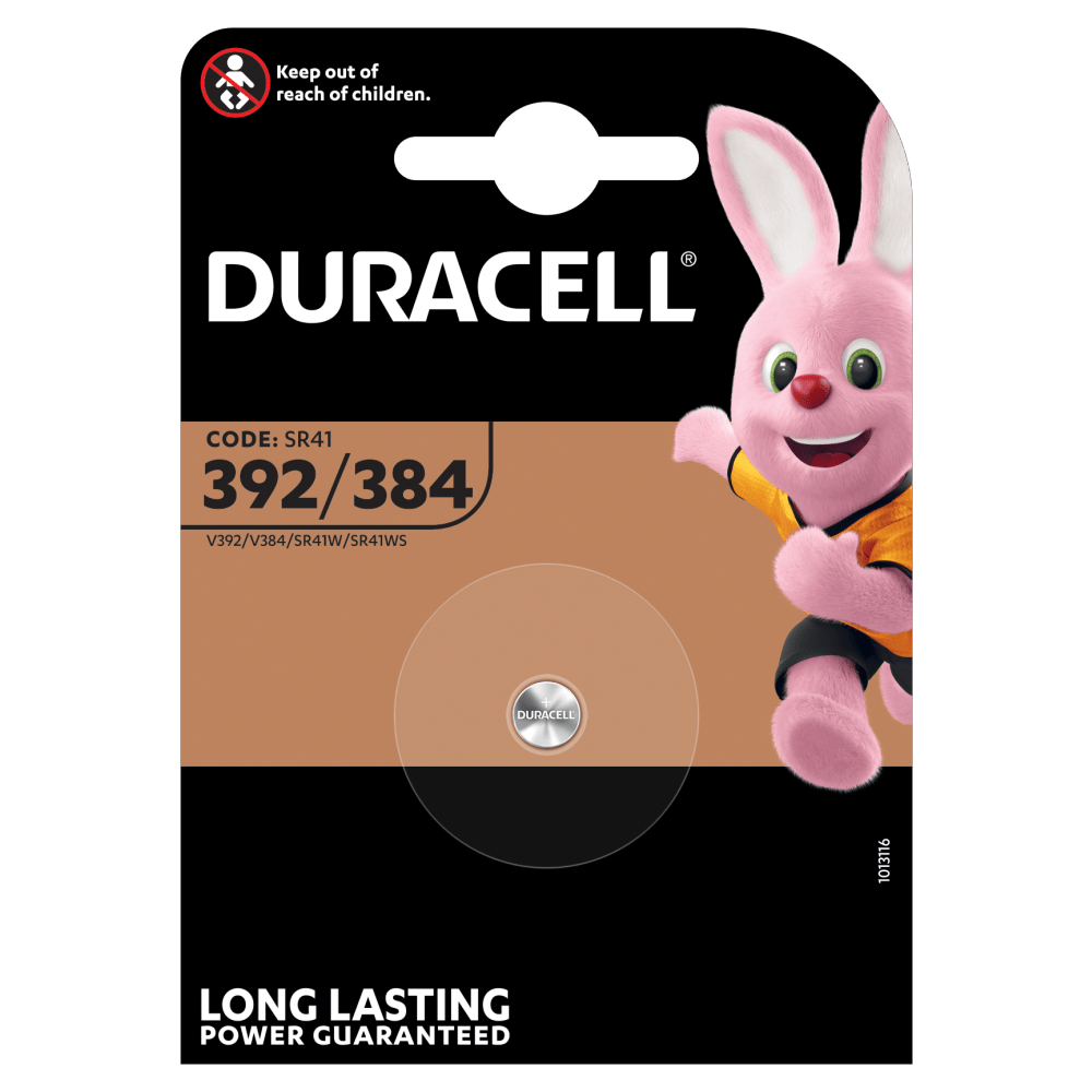Pilas especiales Duracell de óxido de plata 392/384