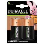 Duracell rechargeable D-3000mAh paquete de 2 piezas