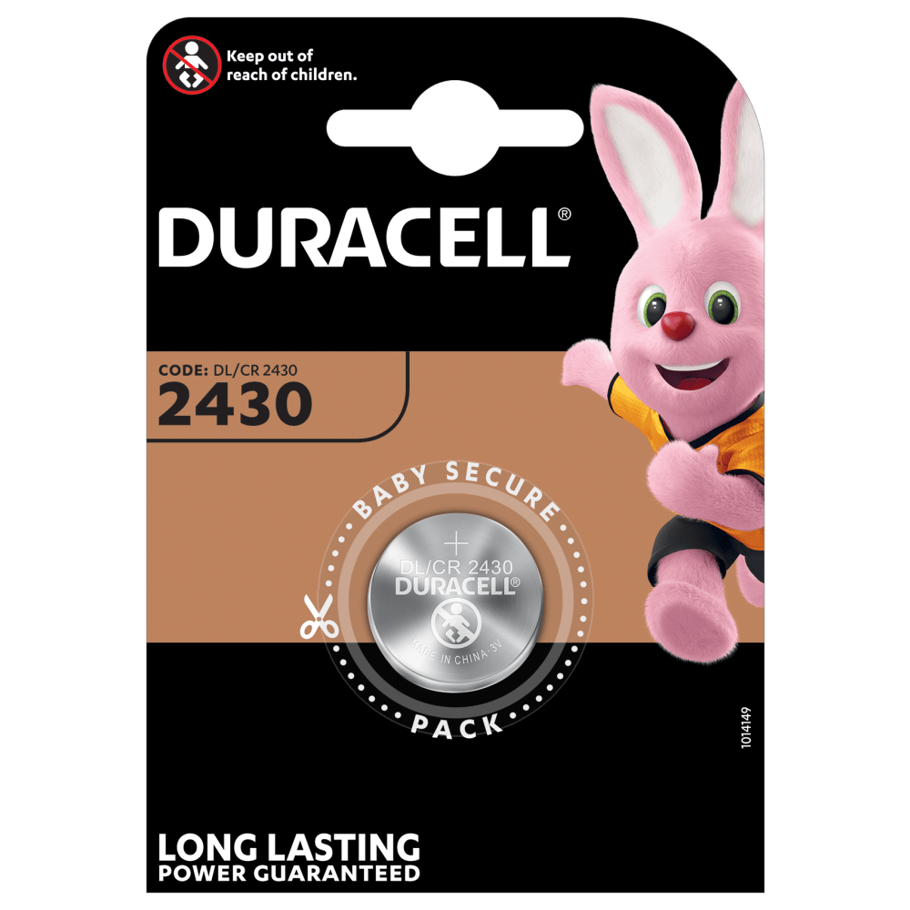 Pila especiales Duracell de botón de litio 2430 de 3V paquete