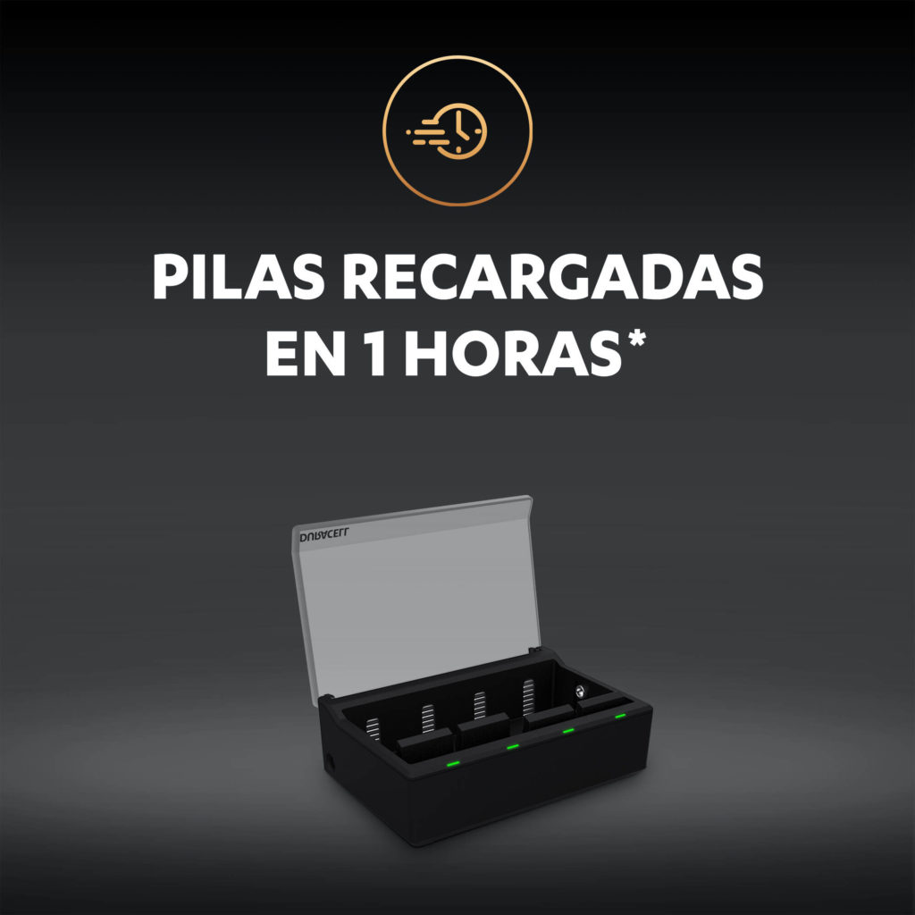 Duracell cargador de pilas en 1 hora