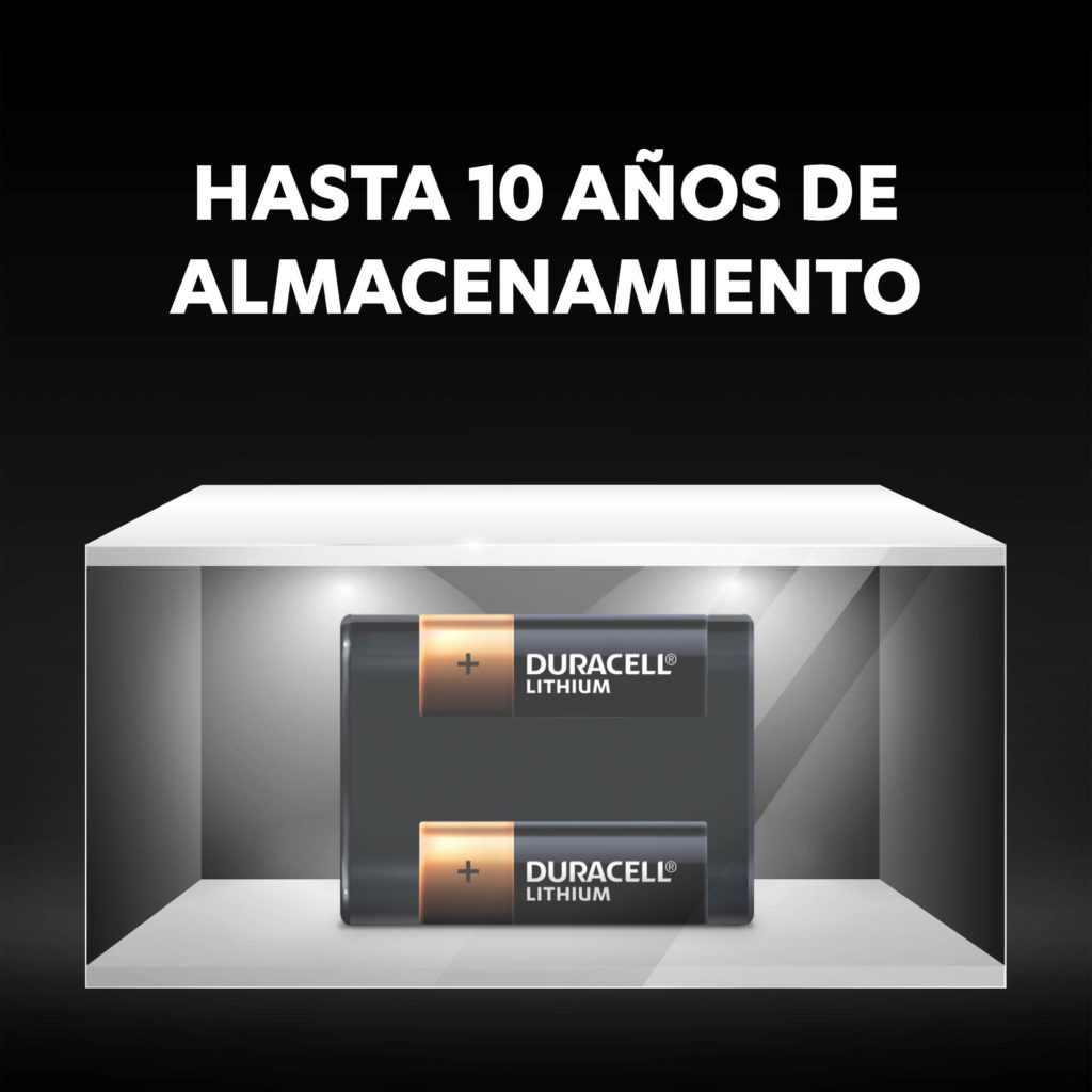 Pilas especiales Duracell de litio High Power para fotografía de 6V-10 años en almacenamiento